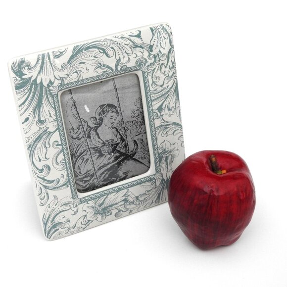 Vintage Charpente Ceramic Tabletop Picture Frame Victorian Floral French Lily - Picture 3 of 7